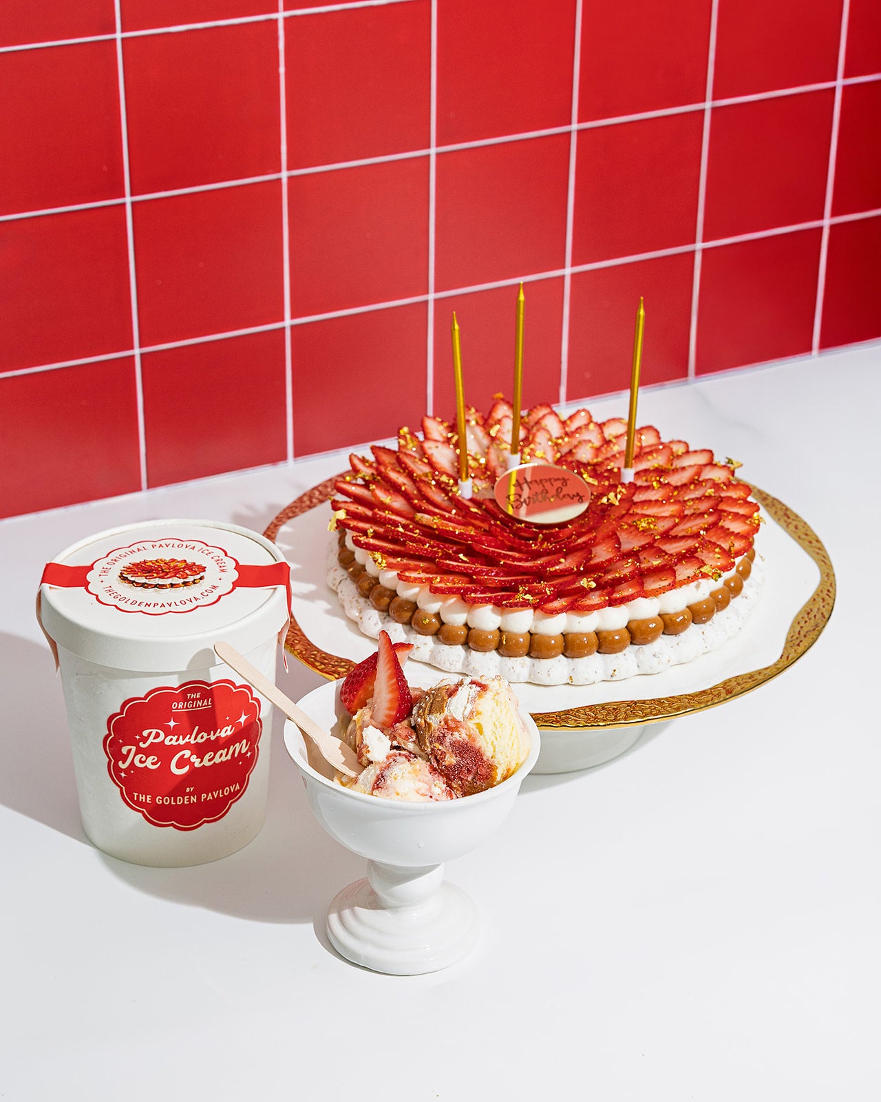 The Golden Pavlova — Golden Birthday Kit — Miami, Florida, USA